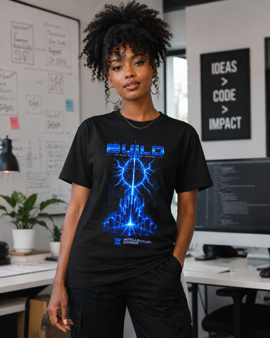 Build Futuristic Energy Graphic T-Shirt