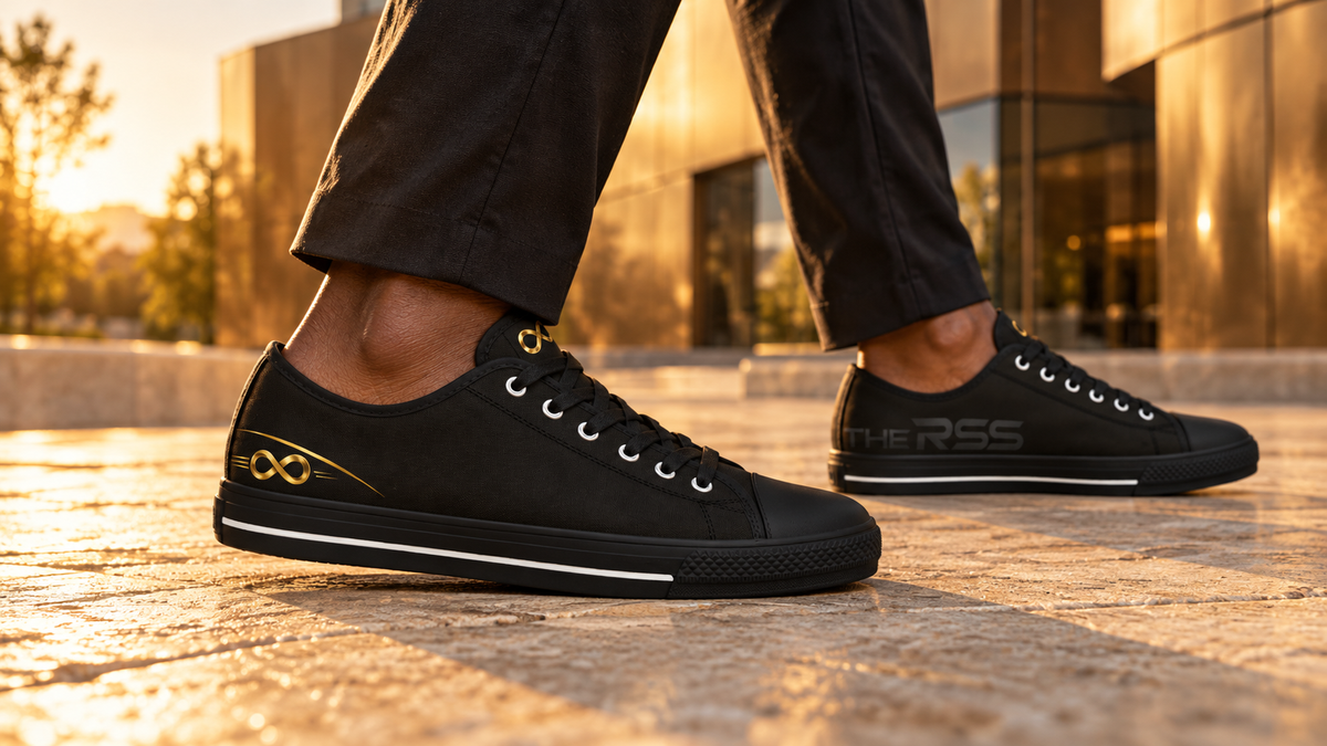 THE REVOLUTIONARY — THE RSS | Black & Gold Signature Sneakers