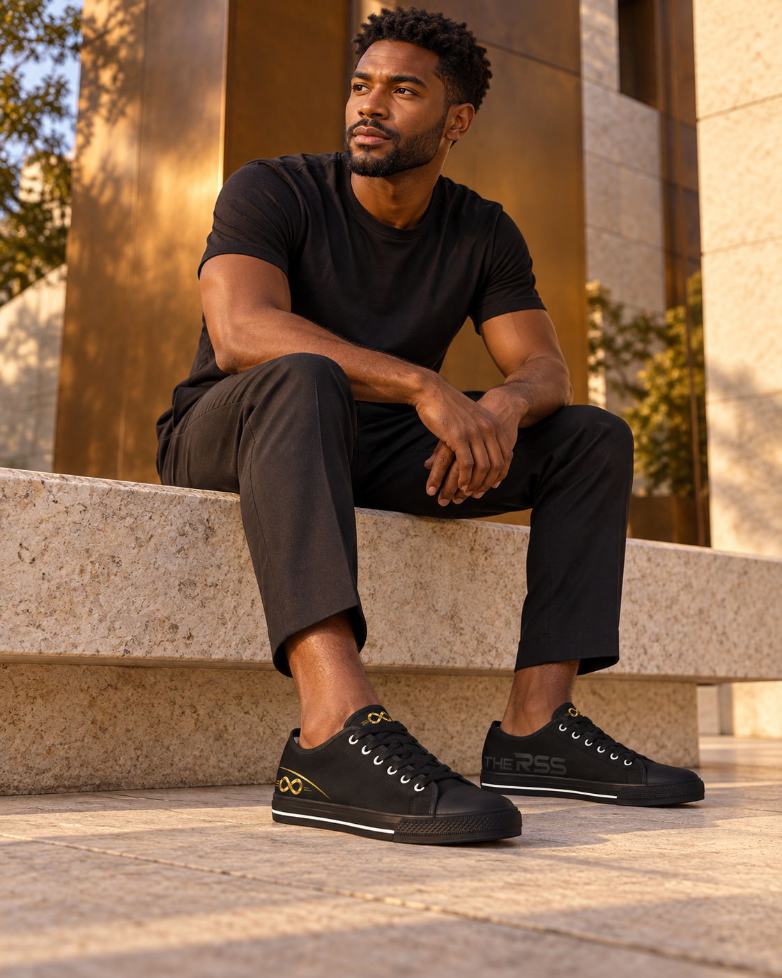 THE REVOLUTIONARY — THE RSS | Black & Gold Signature Sneakers